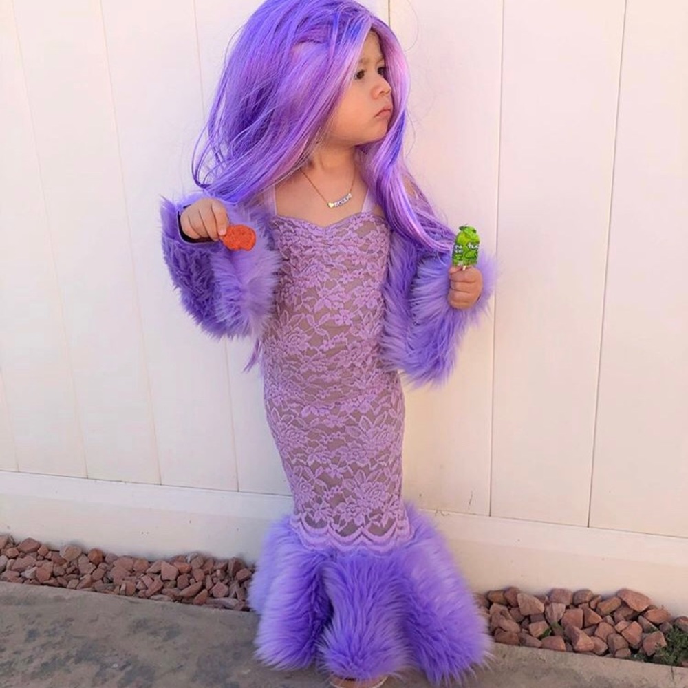 TODDLER HOMEMADE KYLIE MET GALA COSTUME SIZE 3-4T